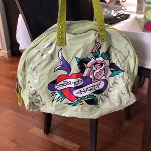 Ed hardy tote bag used